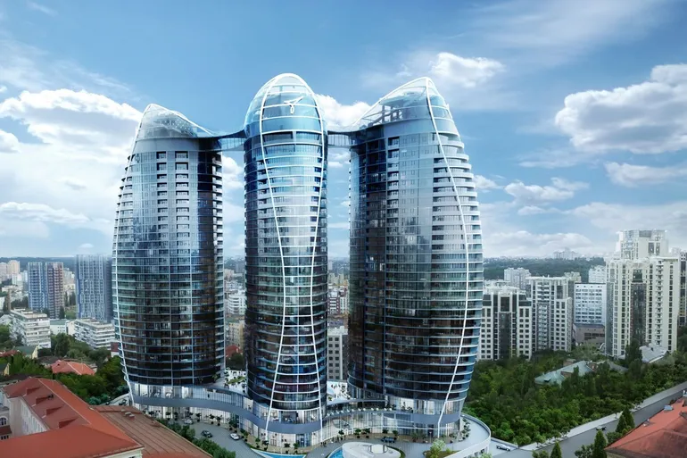 Contemporary towers in Kyiv